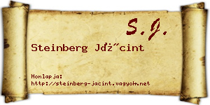 Steinberg Jácint névjegykártya